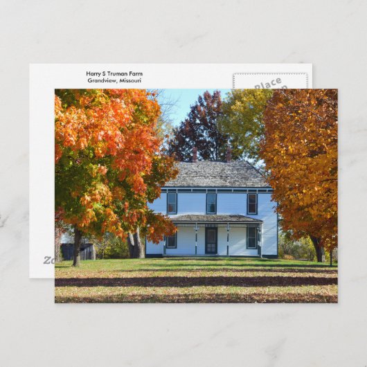 ミズーリ州ハリーSトラマンファームホーム ポストカード (正面/裏面)