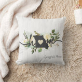 ミズーリ州パーソナライズされたユアホームシティ素朴 クッション (ブランケット)