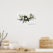 ミズーリ州パーソナライズされたユアホームシティ素朴 ポスター (キッチン)