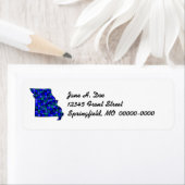 ミズーリ州マップシェイプMO差出人住所ラベル ラベル (インサイチュ)