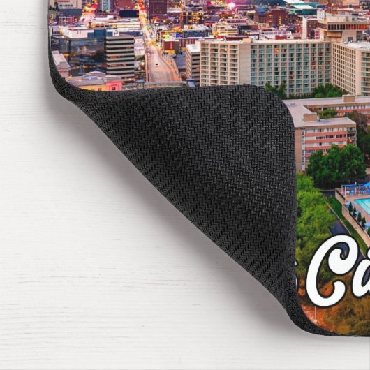 ミズーリ州ミズーリ州の美しいカンザスシティーに夕日 マウスパッド (コーナー)