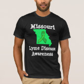 ミズーリ州ライム病啓発メンズシャツ Tシャツ (正面)