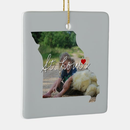 ミズーリ州写真の挿入と町名 セラミックオーナメント (右)