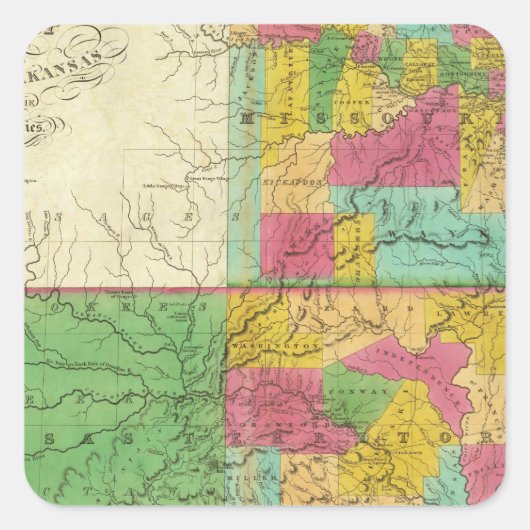 ミズーリ州及びアーカンソー州 スクエアシール (正面)