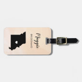 ミズーリ州地図の荷物タグ, ウェディングパーティー歓迎 ラゲッジタグ (正面横)