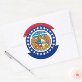 ミズーリ州旗のシール ラウンドシール (封筒)