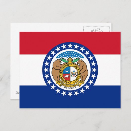 ミズーリ州旗のポストカード - アメリカ ポストカード (正面/裏面)