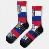 ミズーリ州旗を持つアスレティッククルー靴下 ソックス (左)