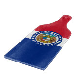ミズーリ州旗を持つガラス製のカッティングボードパドル カッティングボード (角)