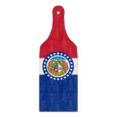 ミズーリ州旗を持つガラス製のカッティングボードパドル カッティングボード (正面)