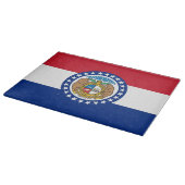 ミズーリ州旗を持つガラス製板 カッティングボード (角)