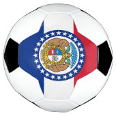 ミズーリ州旗を持つ愛国的なサッカーボール サッカーボール (回転)