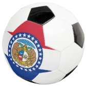 ミズーリ州旗を持つ愛国的なサッカーボール サッカーボール (3/4)