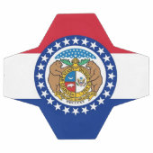 ミズーリ州旗を持つ愛国的なサッカーボール サッカーボール (フラット)