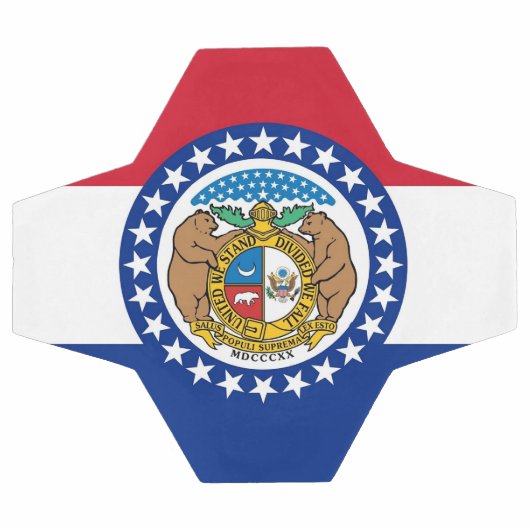 ミズーリ州旗を持つ愛国的なサッカーボール サッカーボール (フラット)