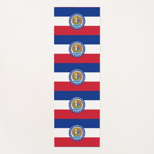 ミズーリ州旗を持つ愛国的なヨガマット ヨガマット (正面)