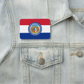 ミズーリ州旗を持つ愛国的な名前タグ 名札 (インサイチュ)