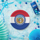 ミズーリ州旗を持つ愛国的紙プレート ペーパープレート (パーティー)