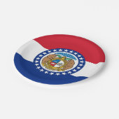 ミズーリ州旗を持つ愛国的紙プレート ペーパープレート (アングル)