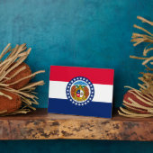 ミズーリ州旗デザイン フォトプラーク (側面)