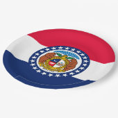 ミズーリ州旗デザイン ペーパープレート (アングル)