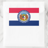 ミズーリ州旗デザイン 長方形シール (バッグ)