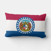 ミズーリ州旗プリント愛国心 ランバークッション (裏面)