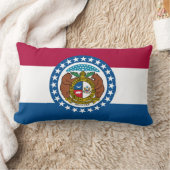 ミズーリ州旗プリント愛国心 ランバークッション (ブランケット)