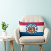 ミズーリ州旗プリント愛国心 ランバークッション (椅子)