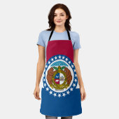 ミズーリ州旗 エプロン (着用した状態)