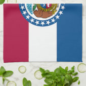 ミズーリ州旗 キッチンタオル (折り畳み)