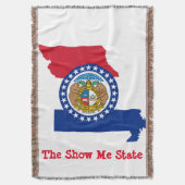 ミズーリ州旗 スローブランケット (正面縦)