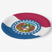 ミズーリ州旗 ペーパープレート (アングル)