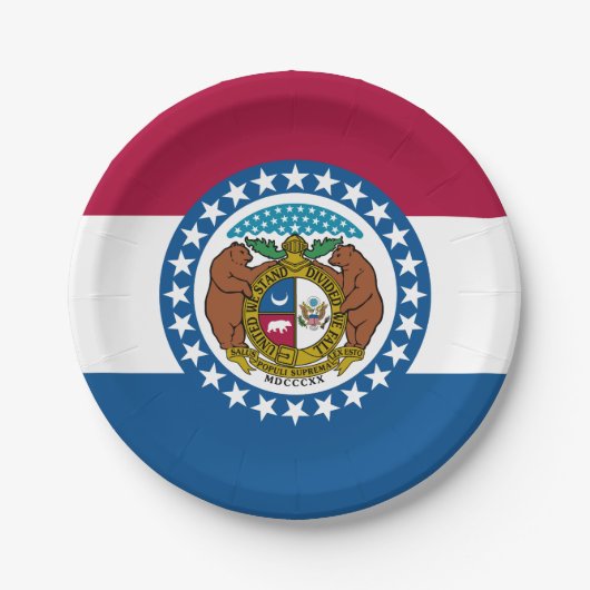 ミズーリ州旗 ペーパープレート (正面)