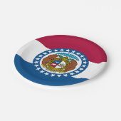 ミズーリ州旗 ペーパープレート (アングル)