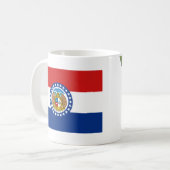 ミズーリ州旗+地図マグカップ コーヒーマグカップ (正面左)