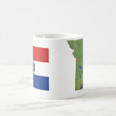 ミズーリ州旗+地図マグカップ コーヒーマグカップ (中央)