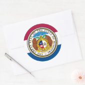 ミズーリ州旗・紋章・ミズーリ州旗 ラウンドシール (封筒)