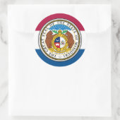 ミズーリ州旗・紋章・ミズーリ州旗 ラウンドシール (バッグ)