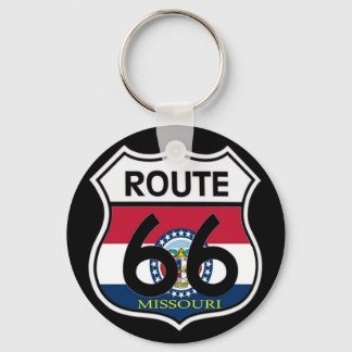 ミズーリ州旗Route 66シールド キーホルダー