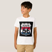 ミズーリ州旗Route 66シールド Tシャツ (正面フル)