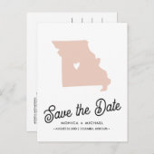 ミズーリ州目的地ウェディング任意の色 案内ポストカード (正面/裏面)