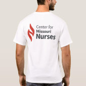 ミズーリ州看護師センター ロゴ 白Tシャツ Tシャツ (裏面)