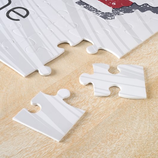 ミズーリ州統一された州レトロマップヴィンテージUSA ジグソーパズル (側面)