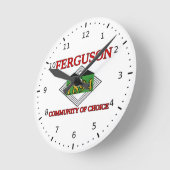 ミズーリ州・ファーガソン国旗 ラウンド壁時計 (傾斜)