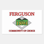 ミズーリ州・ファーガソン国旗 長方形シール (正面)