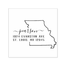 ミズーリ差出人住所スタンプ自己インク セルフインキングスタンプ