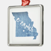 ミズーリ木目オザーク メタルオーナメント (左)