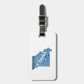 ミズーリ木目オザーク ラゲッジタグ (正面縦)