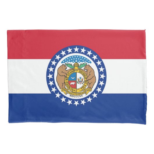 ミズーリ独身の州の愛国的なピローケース国旗 枕カバー (正面)